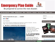 Tablet Screenshot of emergencyplanguide.org
